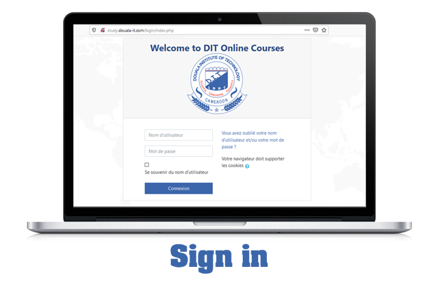 Sign in on DIT Online Courses
